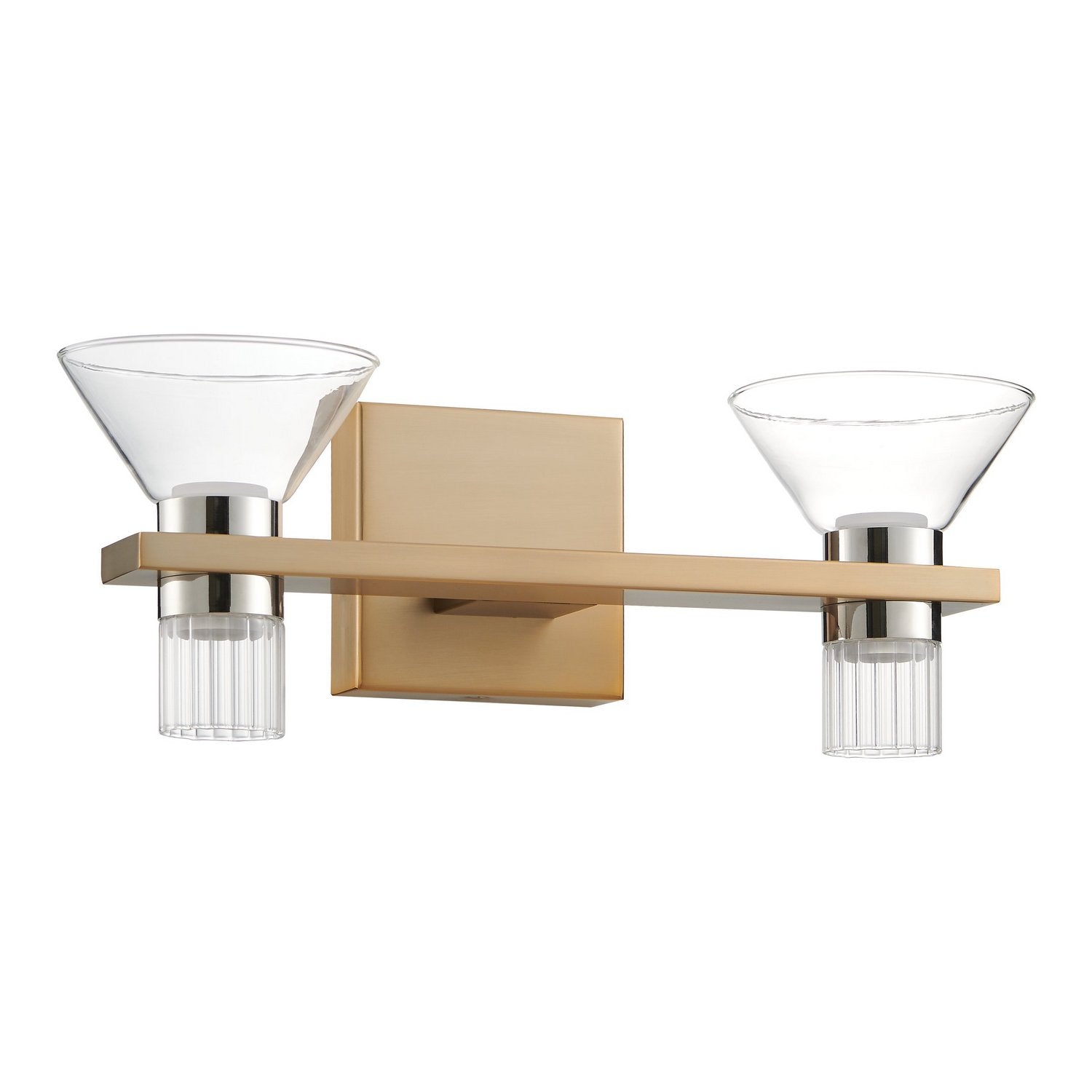 Éclairage Thesis Lighting 207684A Blake Applique LED couleur or champagne, nickel poli