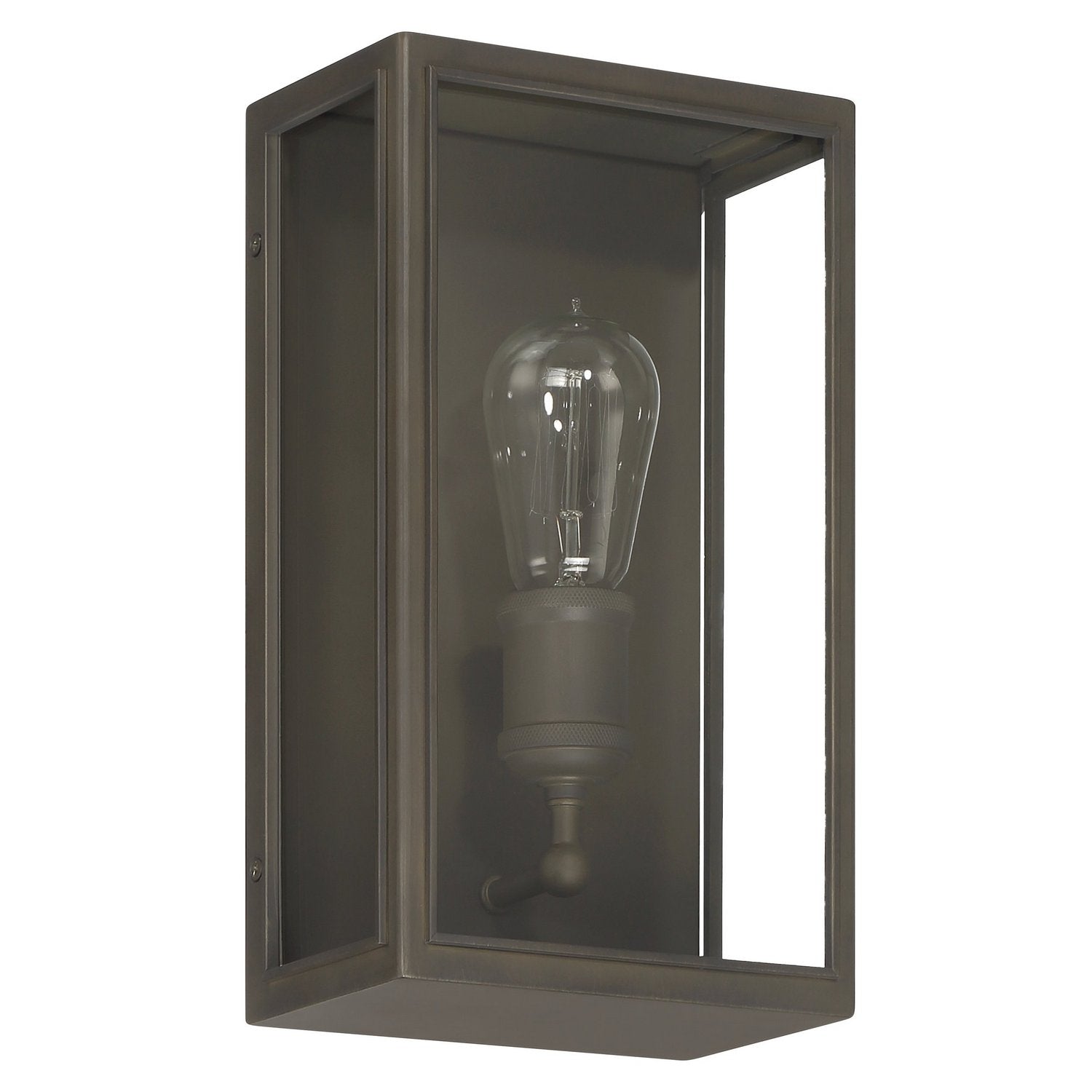 Thesis Lighting 207727A Hollis Exterior Wall Sconce in Blackened Brass