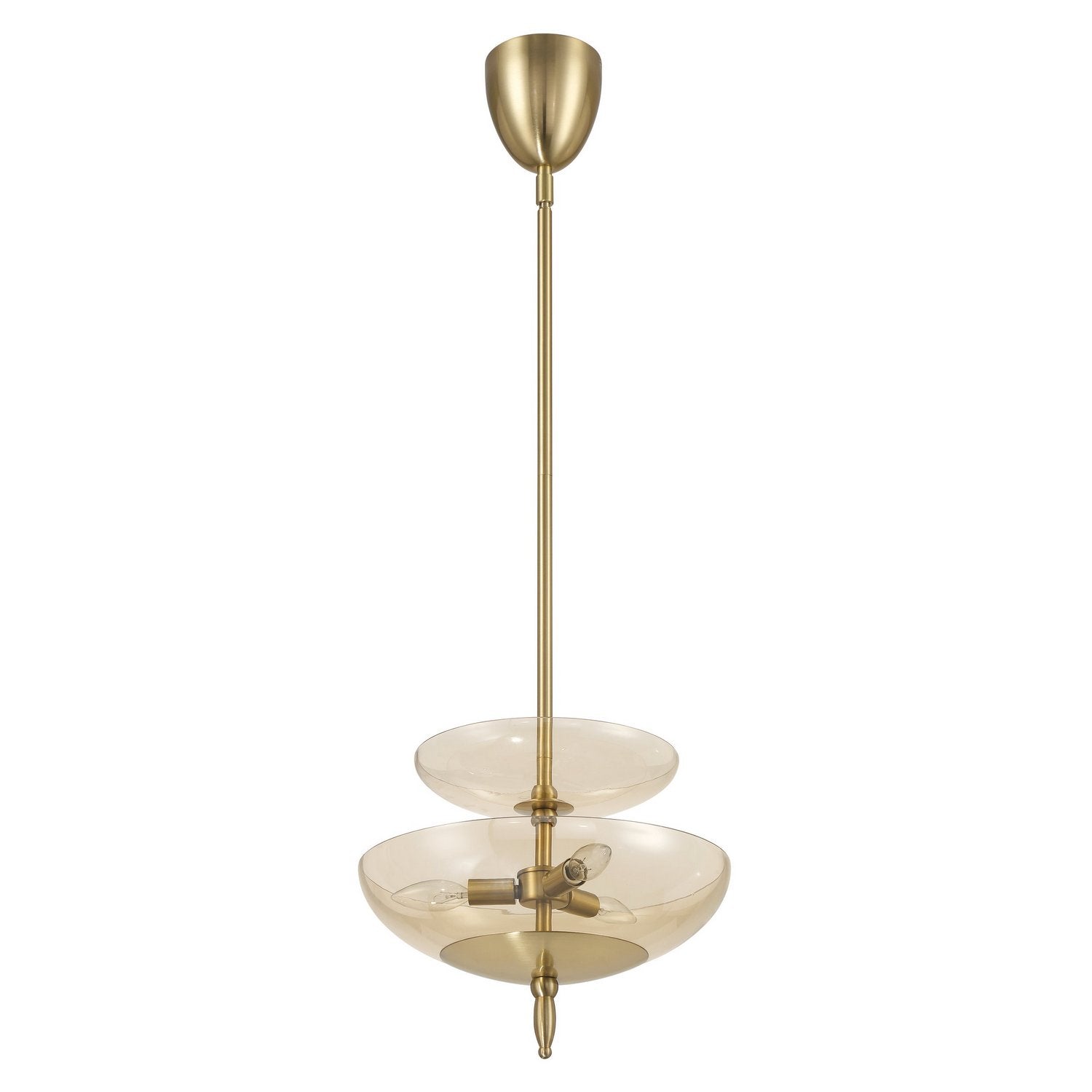Thesis Lighting 207784A Fiorello Convertible Pendant in Brushed Gold