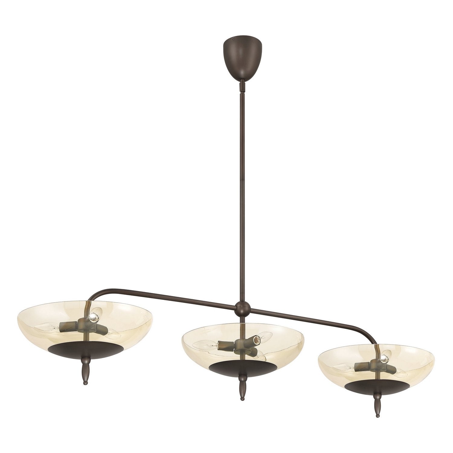 Thesis Lighting 207787A Fiorello Linear Pendant in Forged Bronze