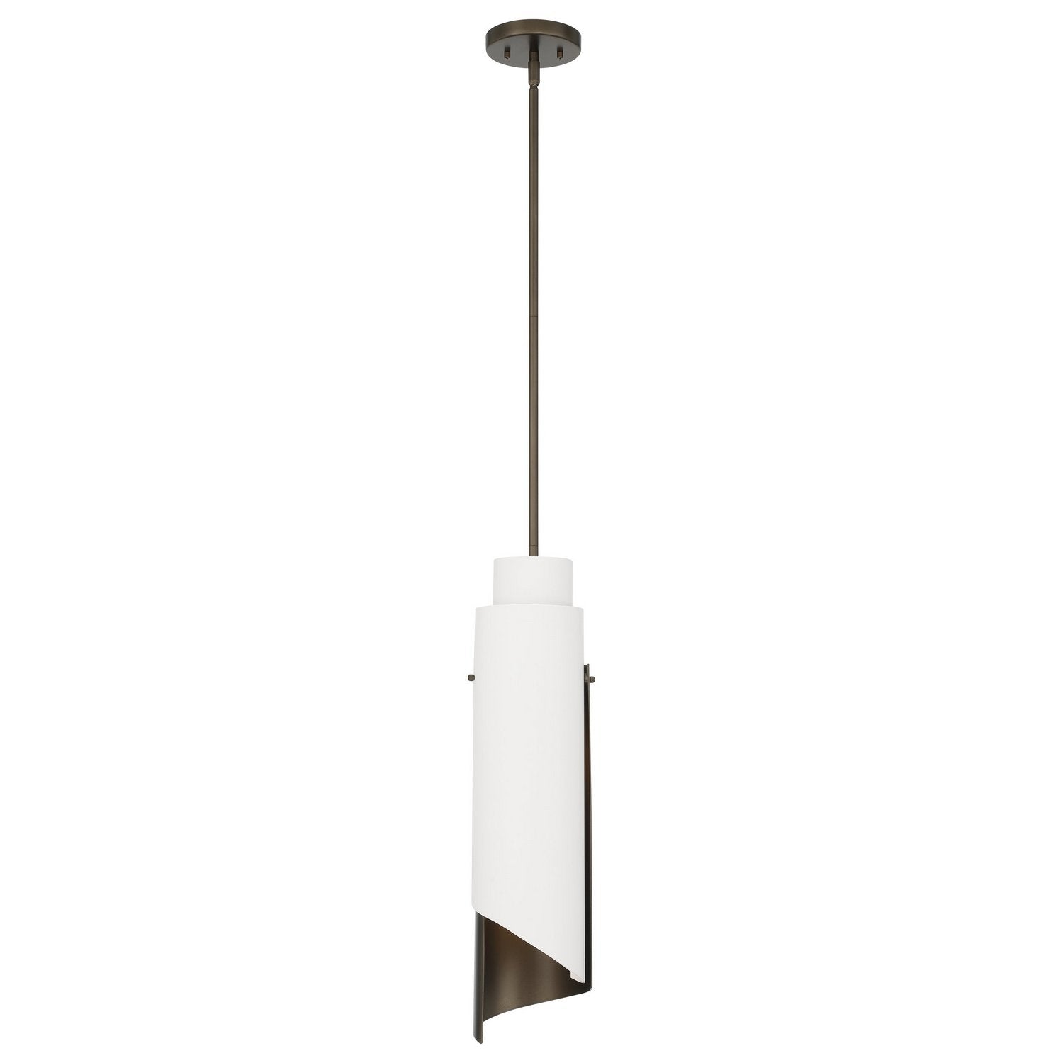 Thesis Lighting 207788A Enzio Pendant in Forged Bronze, Matte White