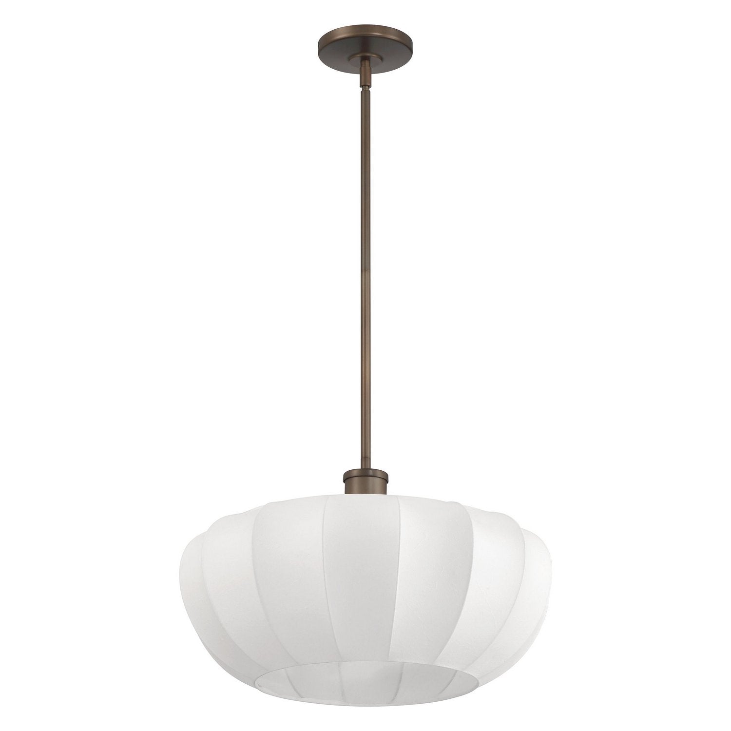 Thesis Lighting 207793A Bryony Convertible Pendant in Forged Bronze