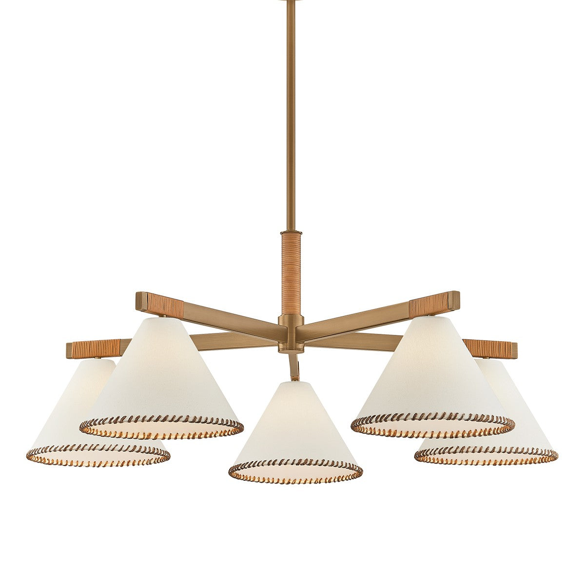 Troy Lighting Canada - F2540-PBR - Cinq lampes Suspendu - Pierreux - Laiton patiné
