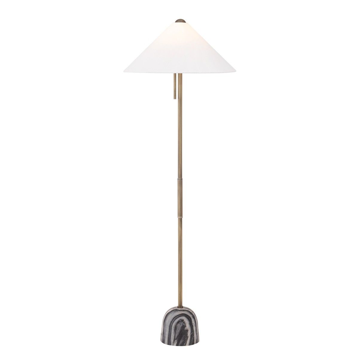 Troy Lighting Canada - PFL5064-PBR - Lampadaire à une lumière - Millbrae - Laiton patiné