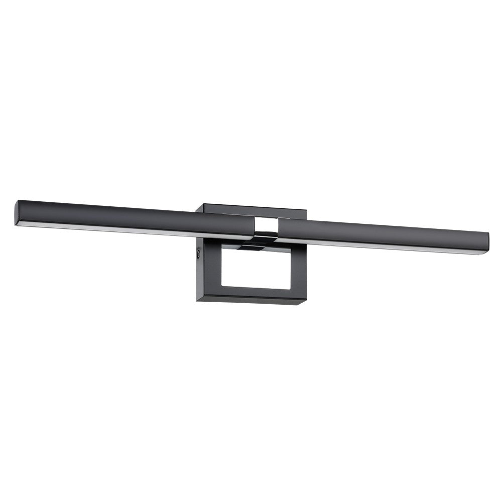 Eglo Canada - 205805A - Applique murale LED pour salle de bain/lavabo - Pierro - Noir mat, Chrome