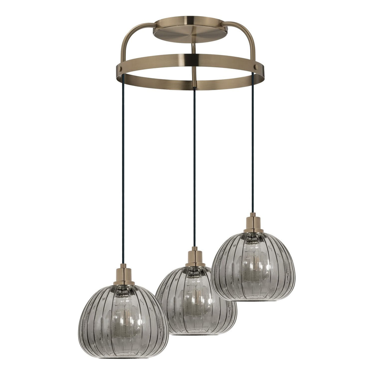Eglo Canada - 206358A - Trois lumières Suspension - Ballelo - Or brossé