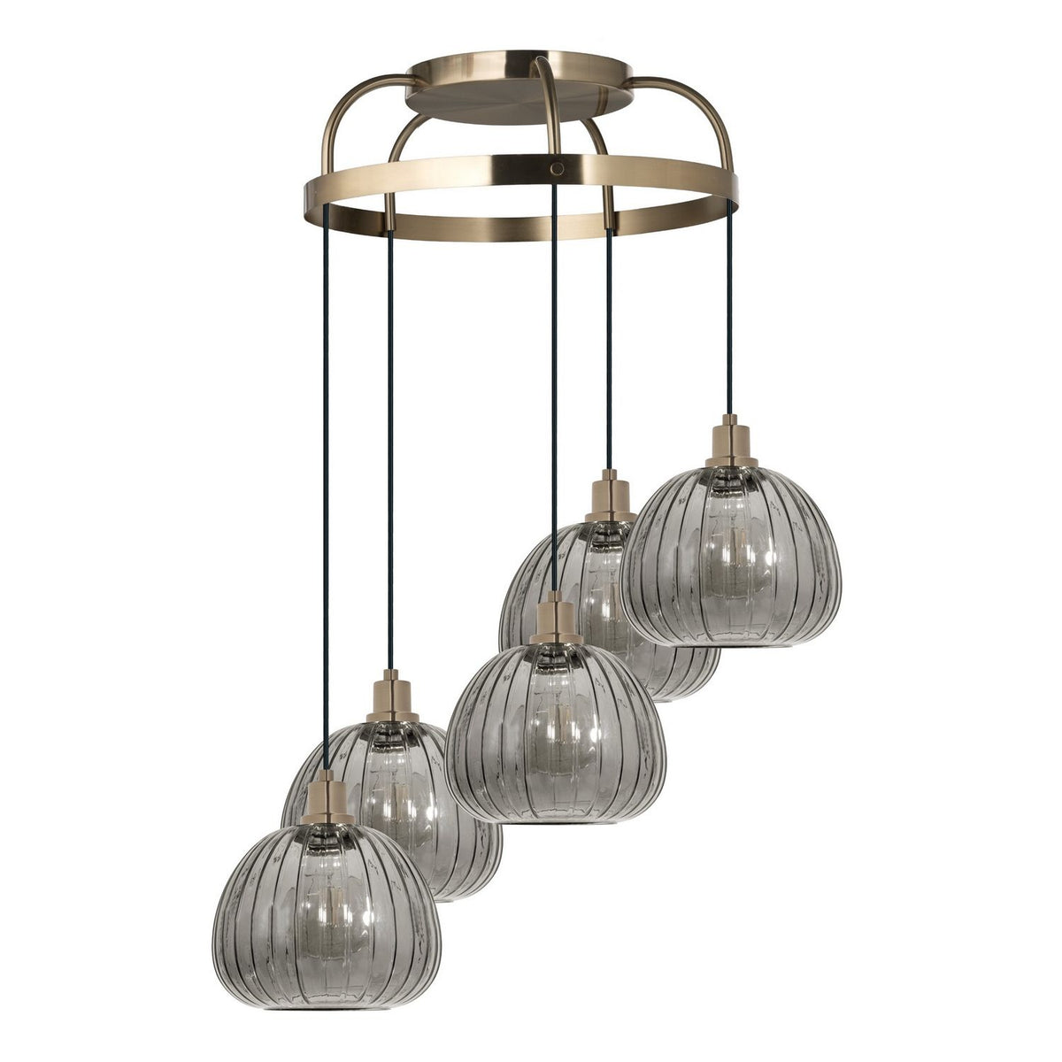 Eglo Canada - 206361A - Cinq lumières Suspension - Ballelo - Or brossé