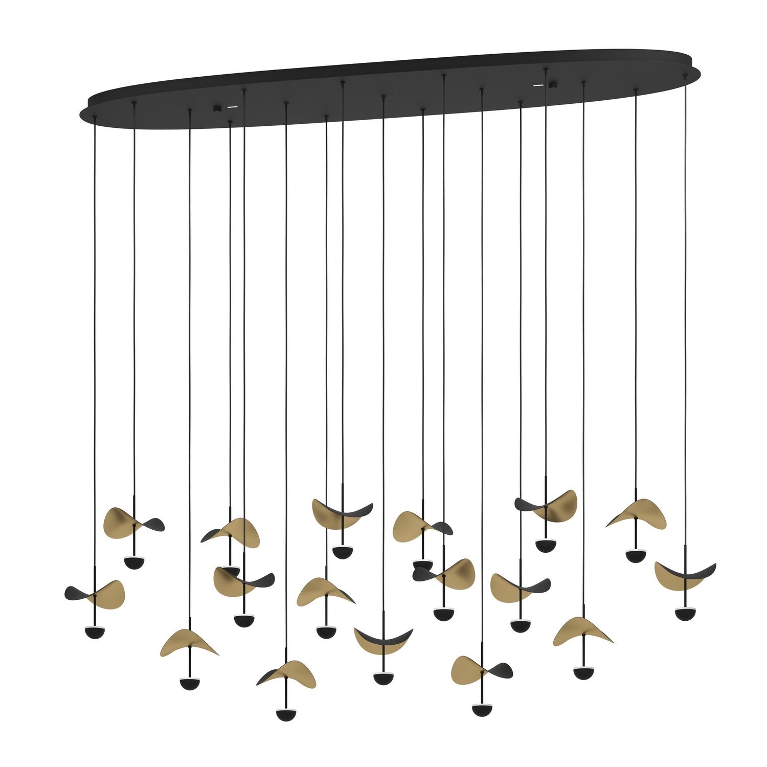 Eglo Canada - 390343A - LED Linear Pendant - Dracera - Black, Gold Leaf