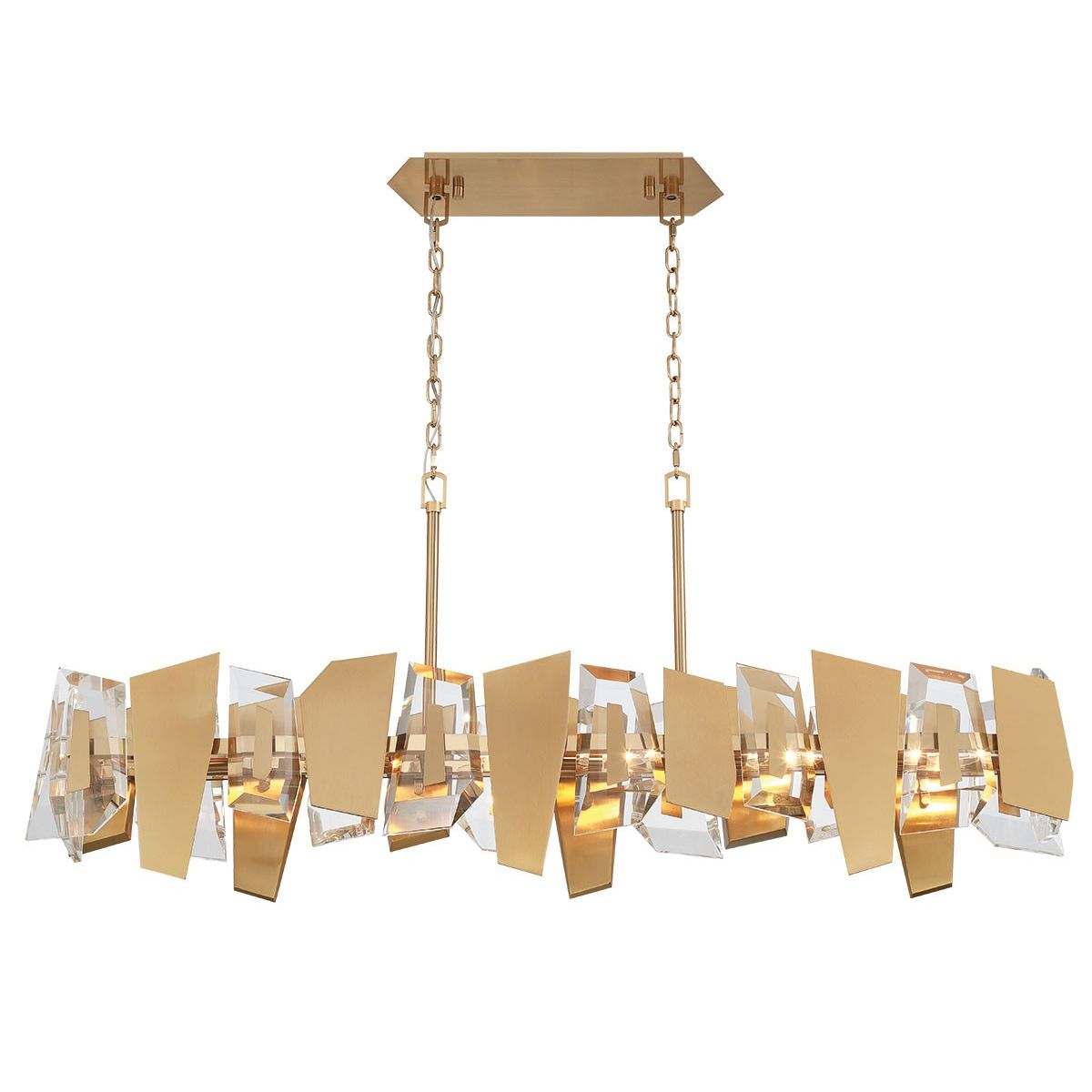 Lib & Co. Canada - 12214-037 - Six Light Linear Chandelier - Castellana - Brushed brass