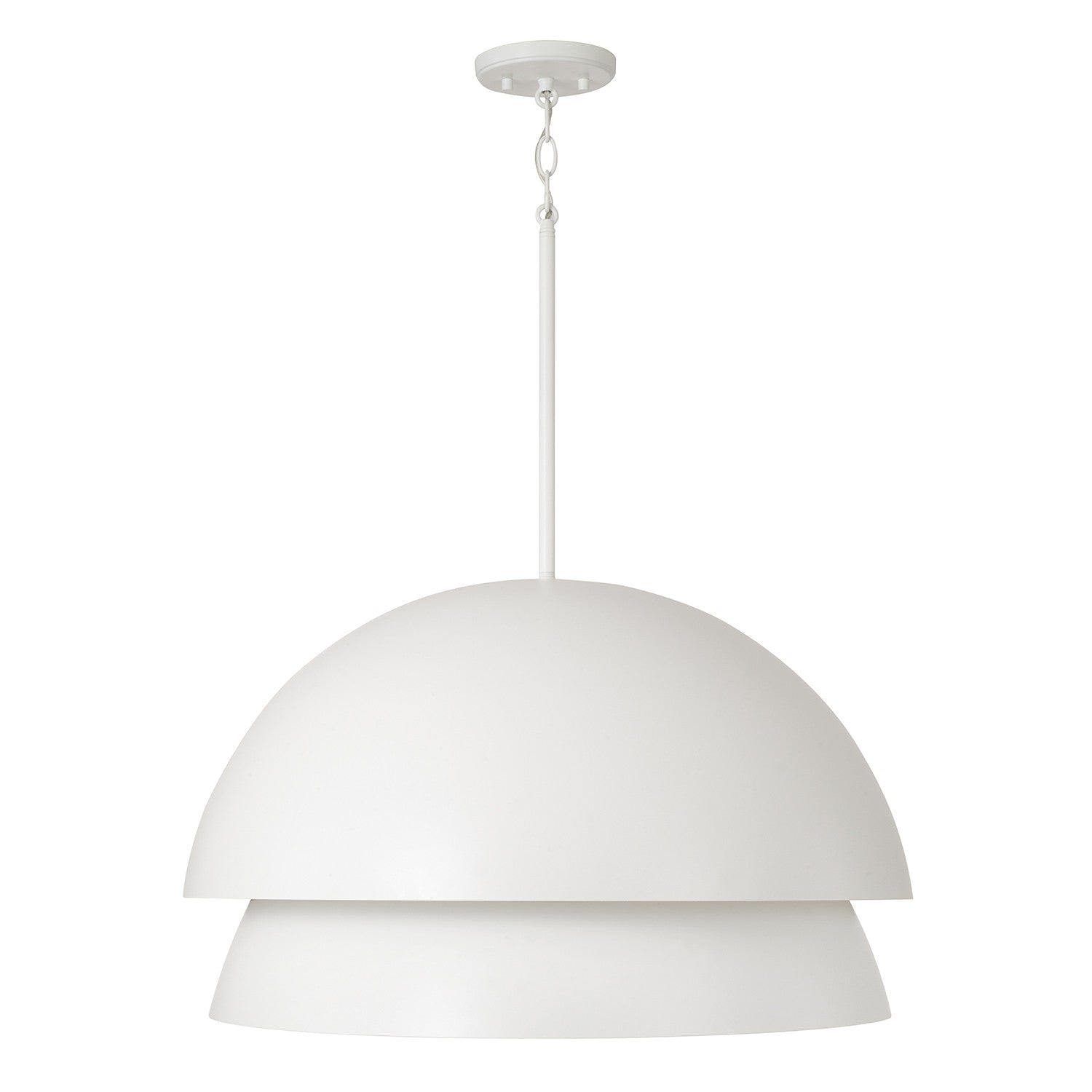 Éclairage Capital - 359212WE - Une lampe Suspension - Jensen - Blanc mat
