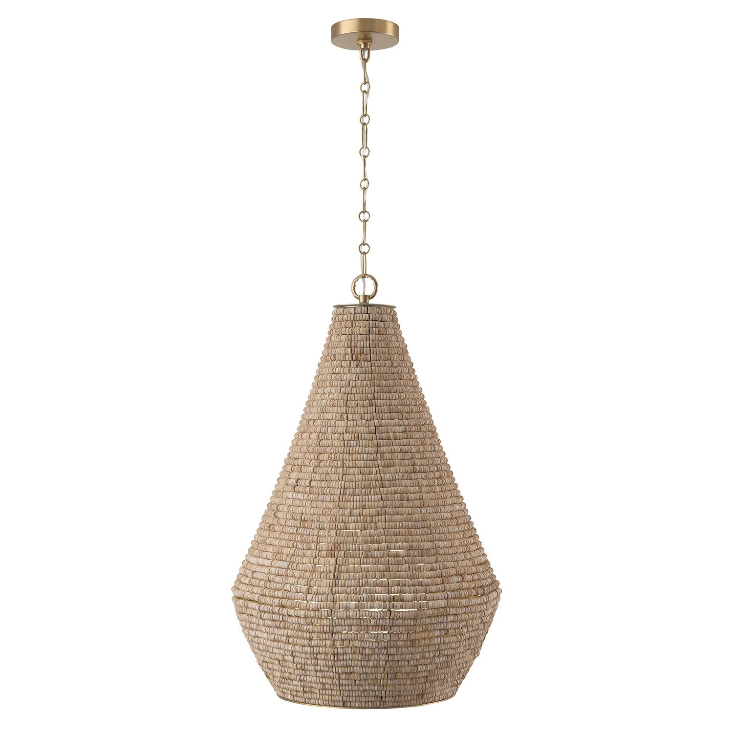 Éclairage Capital - 359712LFB - Une lampe Suspension - Morada - Fauve clair et laiton mat