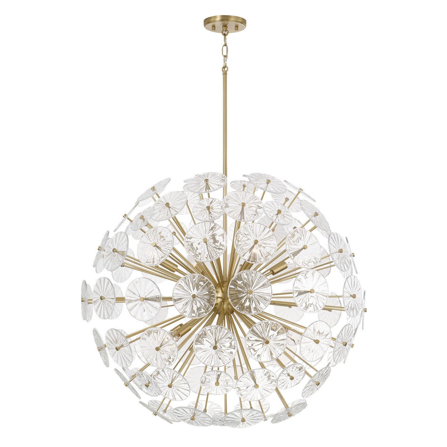 Éclairage Capital - 457881MA - Huit lampes Suspendu - Emélie - Laiton mat