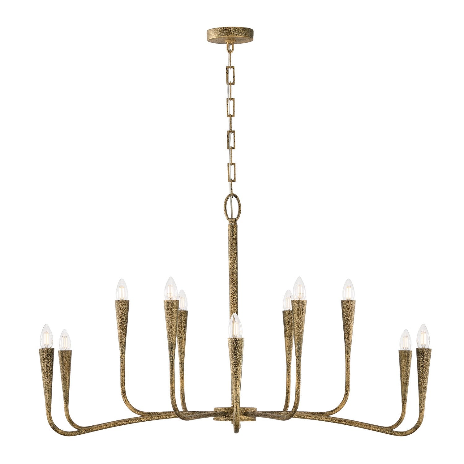 Éclairage Capital - 459801ARG - 12 lampes Suspendu - Savari - Artisan Gold