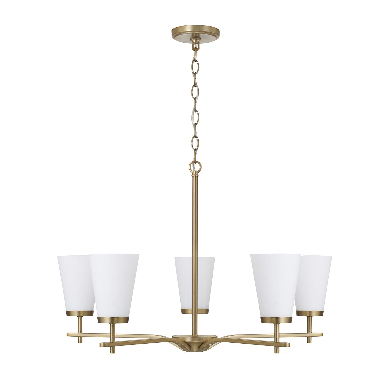 Éclairage Capital - 461051AD-660 - Cinq lampes Suspendu - Drake - Laiton vieilli