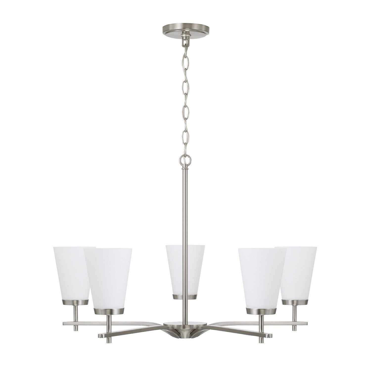 Éclairage Capital - 461051BN-660 - Cinq lampes Suspendu - Drake - Nickel brossé