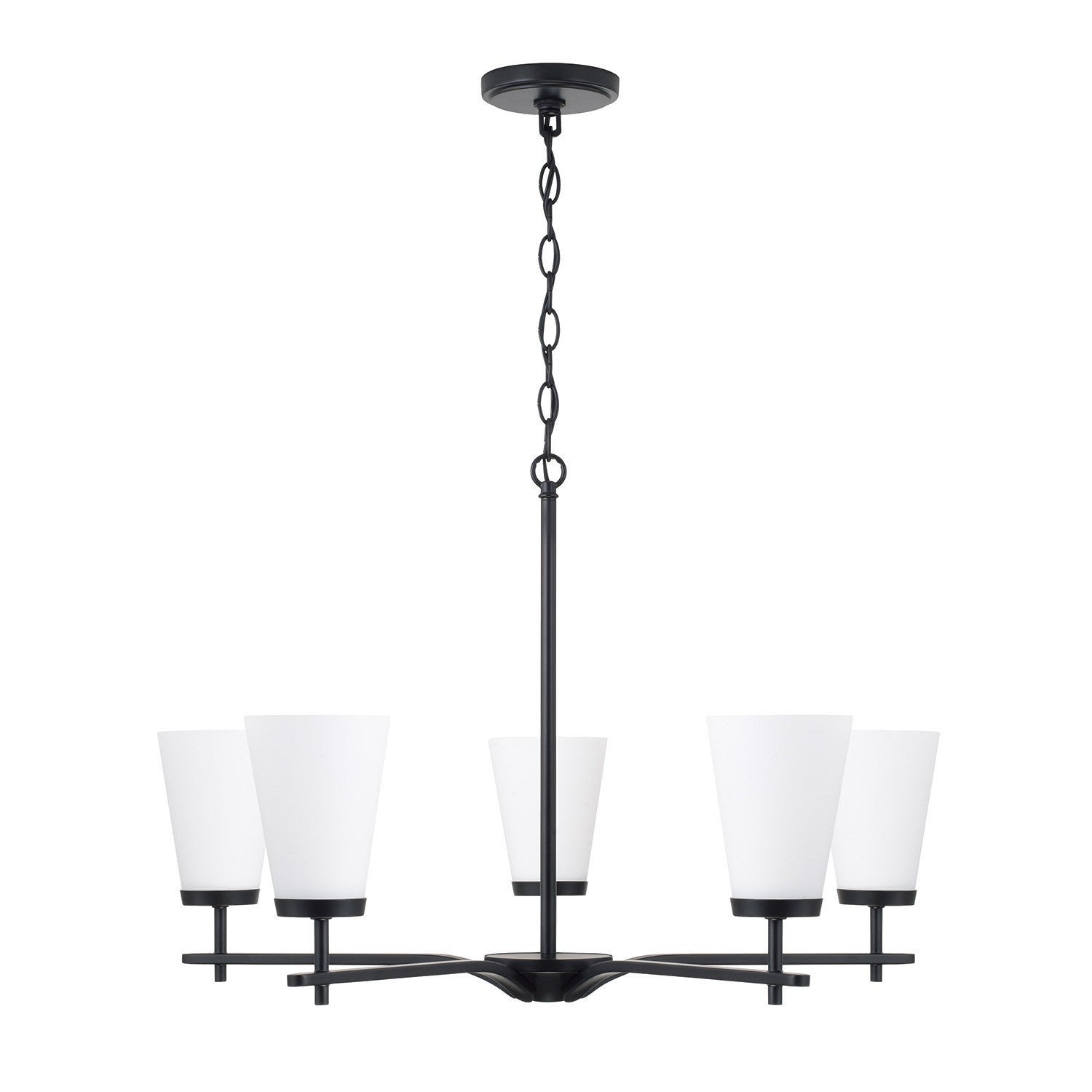 Éclairage Capital - 461051MB-660 - Cinq lampes Suspendu - Drake - Noir mat