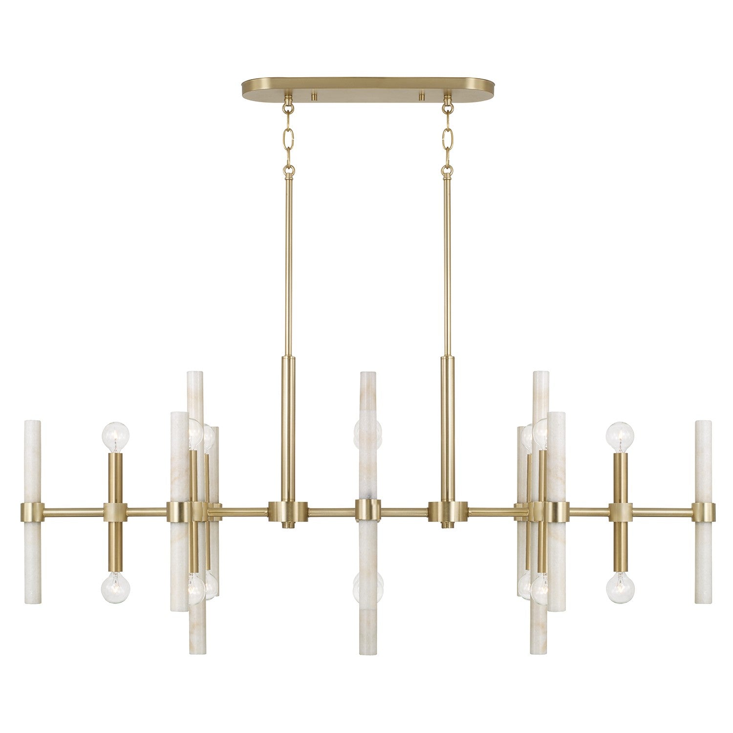 Éclairage Capital Lighting - 858001MA - Îlot lumineux à 16 spots Suspension - Marlow - Laiton mat