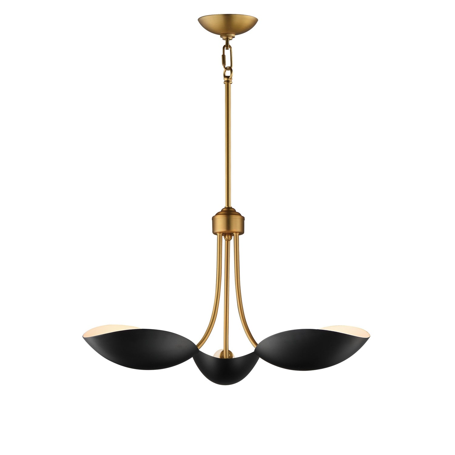 Maxim Lighting 10824BKNAB Maris Pendant in Black / Natural Aged Brass