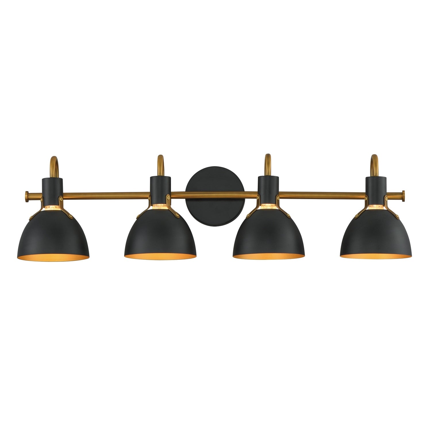 Maxim Lighting 12344BKAB Dusk Wall Sconce in Black / Antique Brass