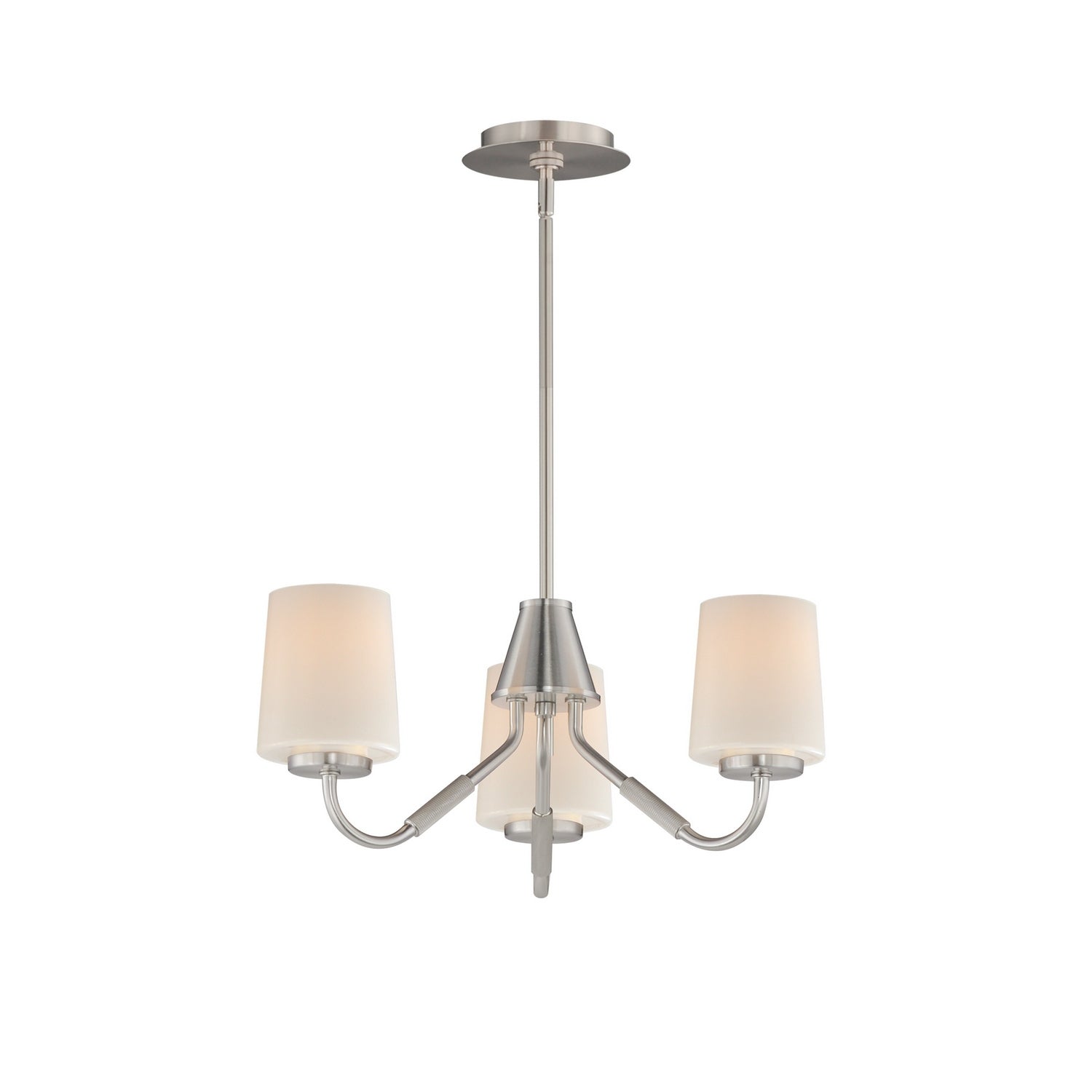 Maxim Lighting 12695WTSN Durham Chandelier in Satin Nickel