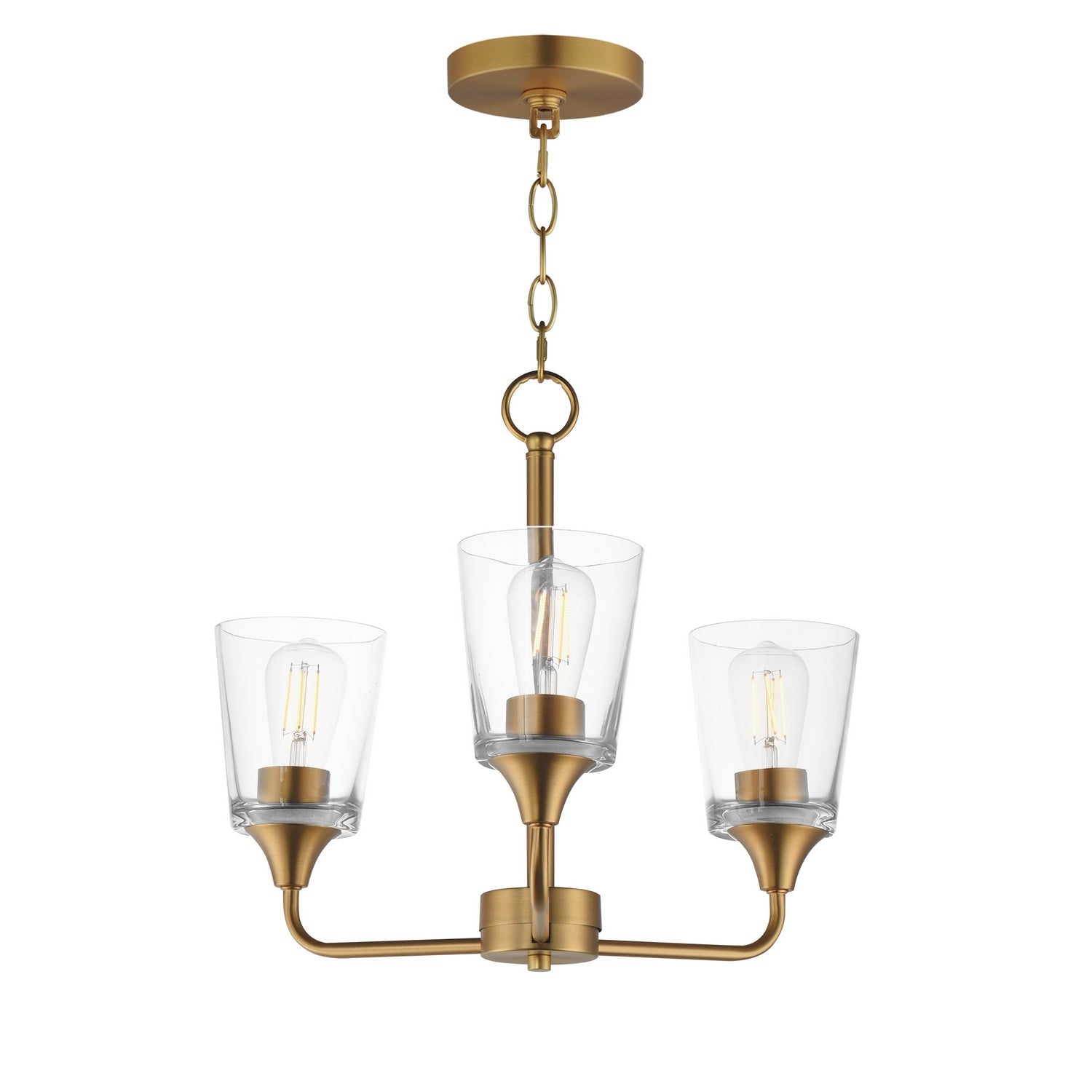 Maxim Lighting 12873CLNAB Hudson Chandelier in Natural Aged Brass