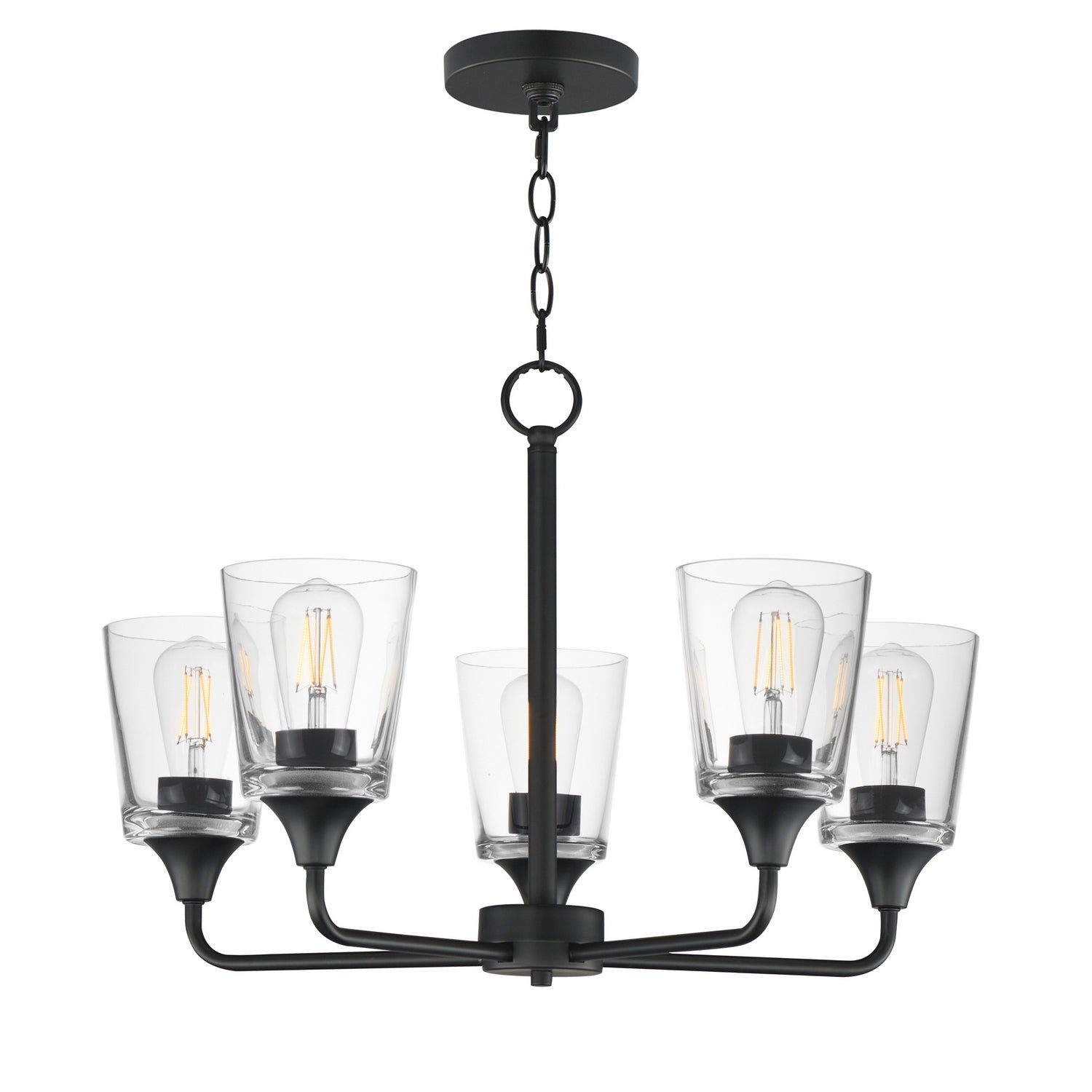 Maxim Lighting 12875CLBK Hudson Chandelier in Black