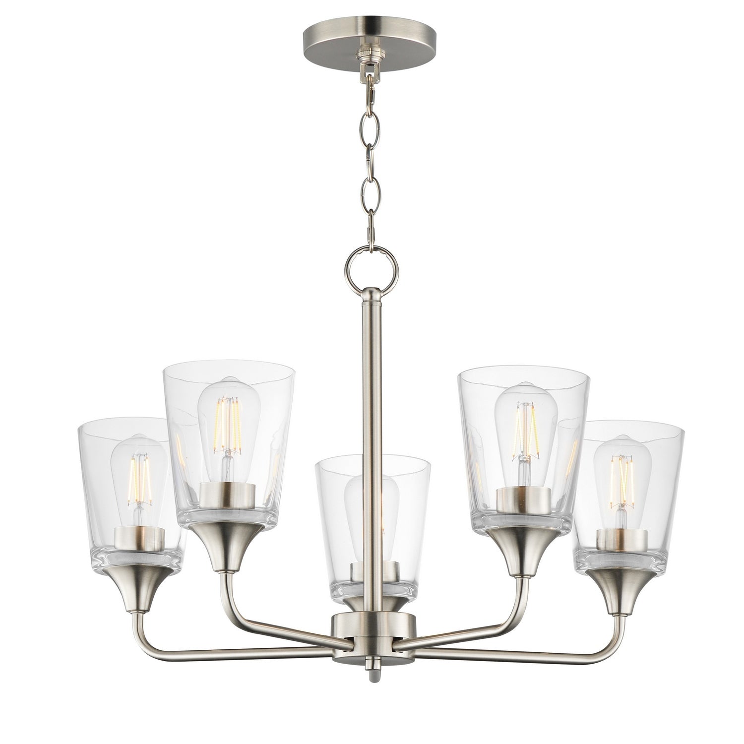 Maxim Lighting 12875CLSN Hudson Chandelier in Satin Nickel