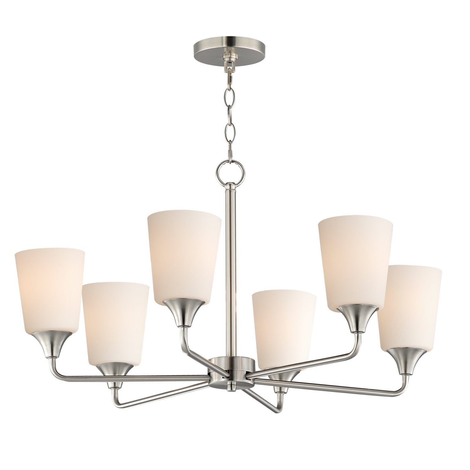 Maxim Lighting 12876SWSN Hudson Chandelier in Satin Nickel