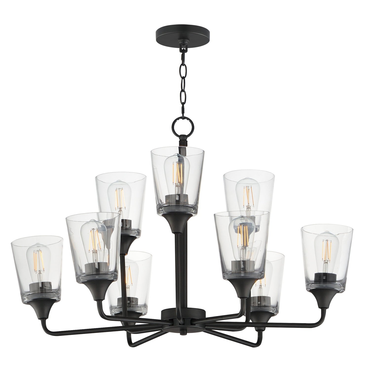 Maxim Lighting 12879CLBK Hudson Chandelier in Black