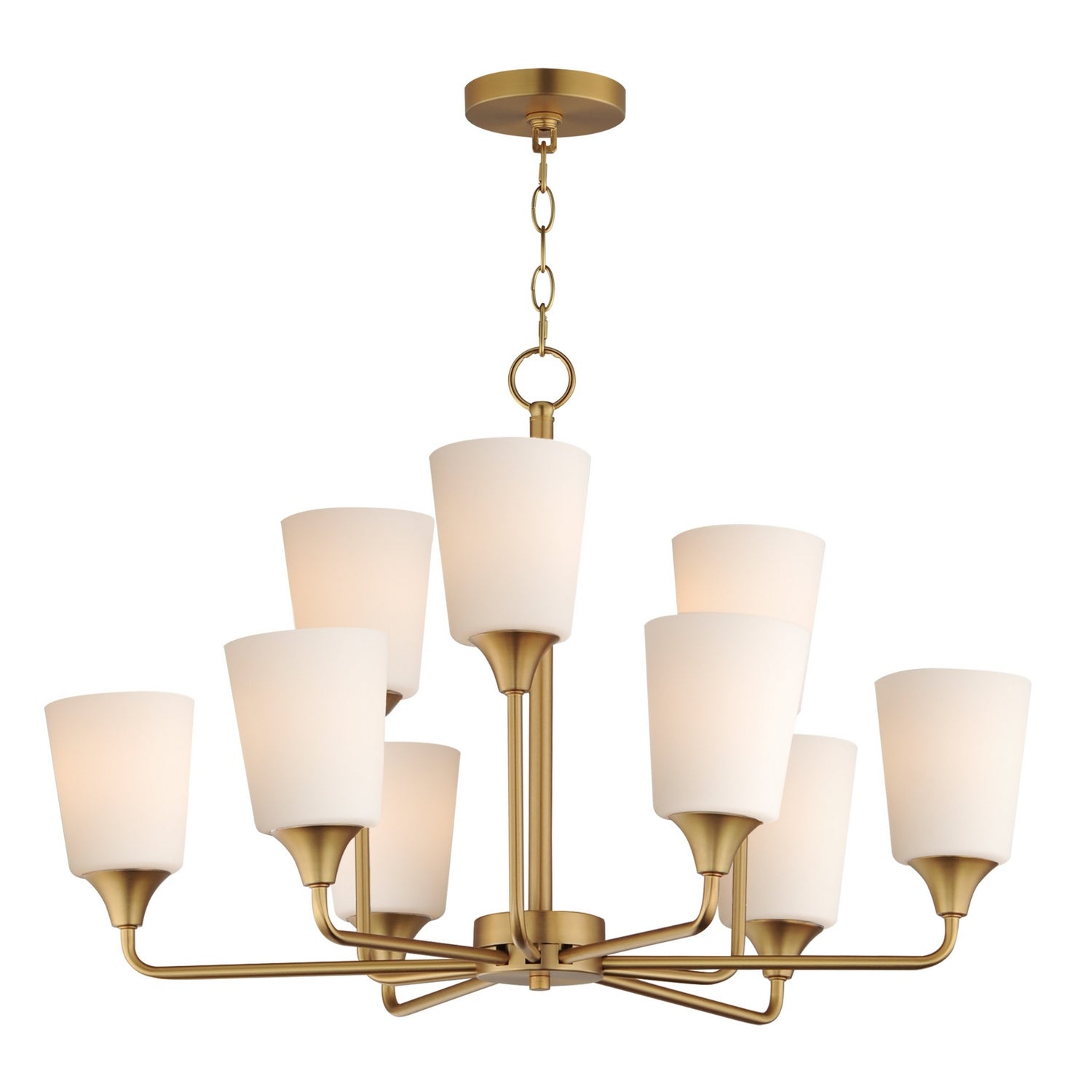 Maxim Lighting 12879SWNAB Hudson Chandelier in Natural Aged Brass