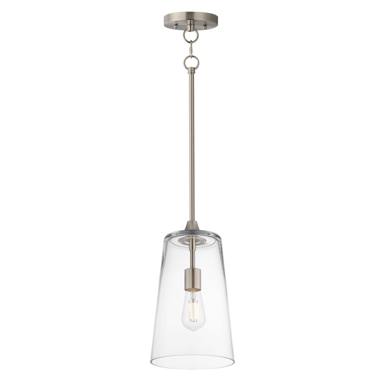 Éclairage Maxim 12886CLSN Hudson Suspension en nickel satiné