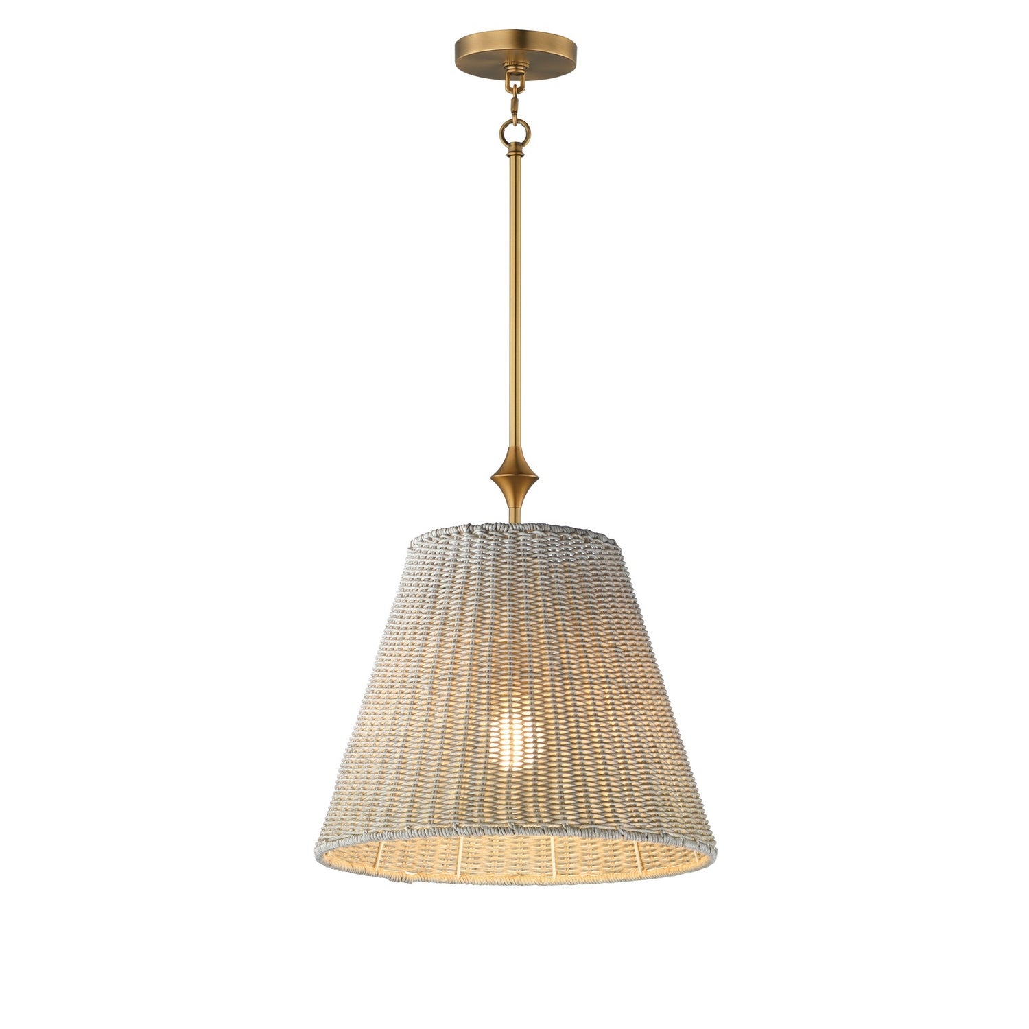 Maxim Lighting 21487WWTNAB Baja Pendant in Natural Aged Brass