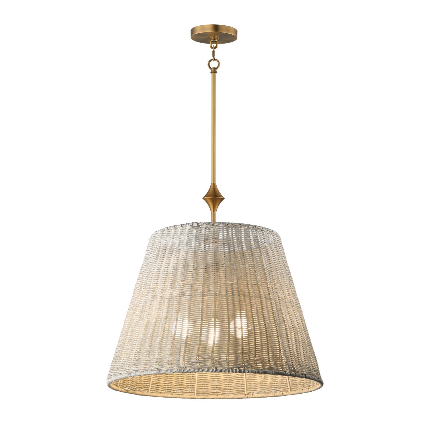 Maxim Lighting 21488WWTNAB Baja Pendant in Natural Aged Brass