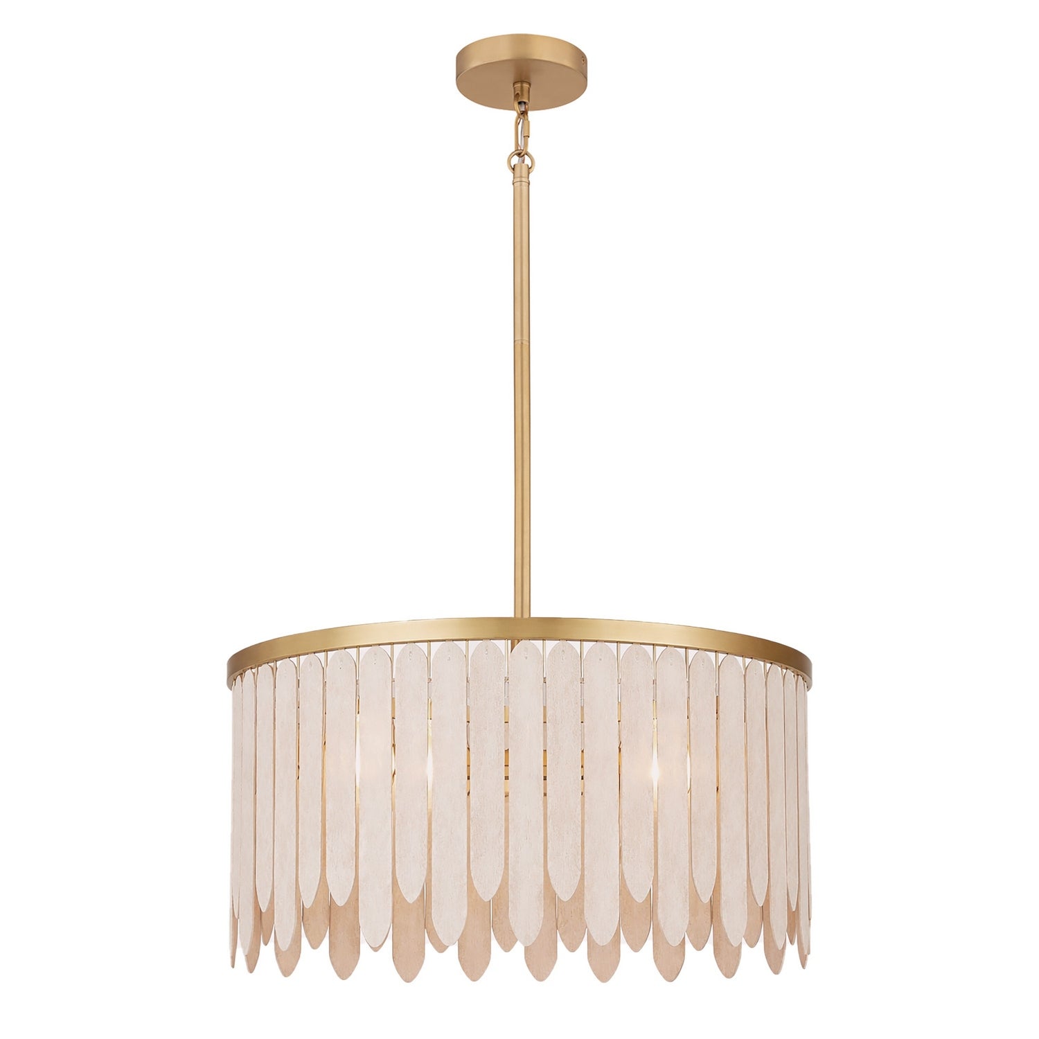 Maxim Lighting 22512WWTNAB Marimba Suspension en naturel Laiton vieilli