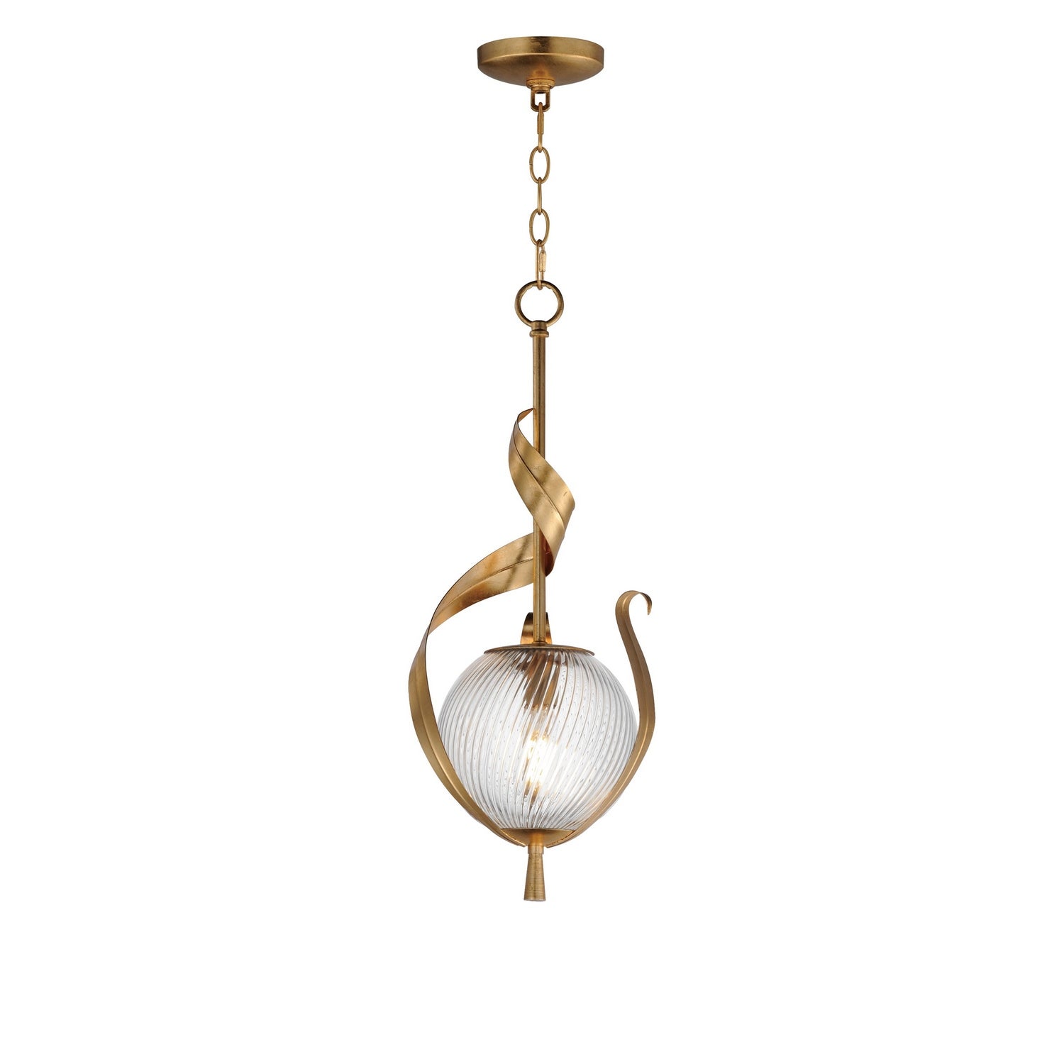 Éclairage Maxim 28712CRGL Florence Suspension en feuille d'or