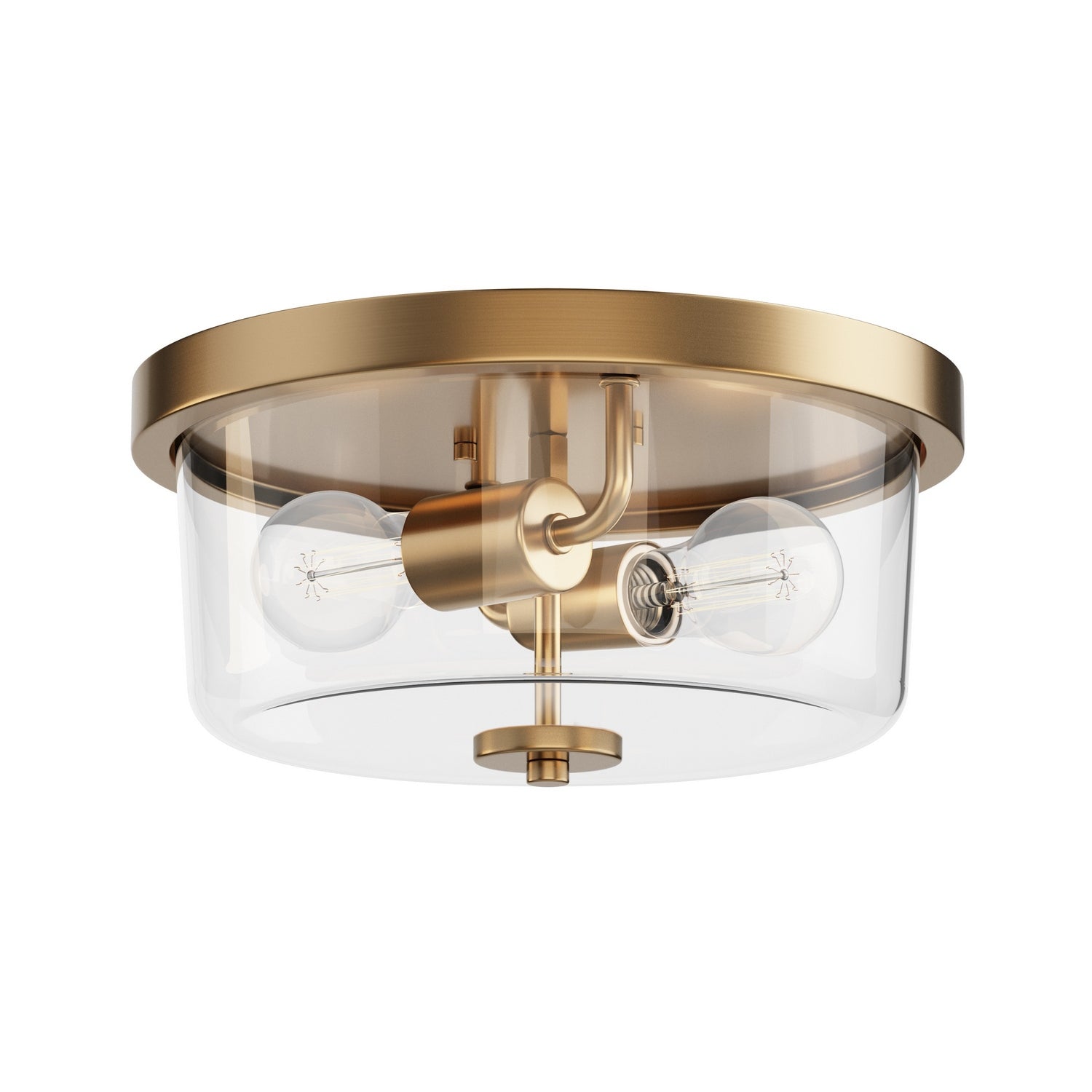 Maxim Lighting 5691CLNAB Fuller Flush Mount in Natural Aged Brass