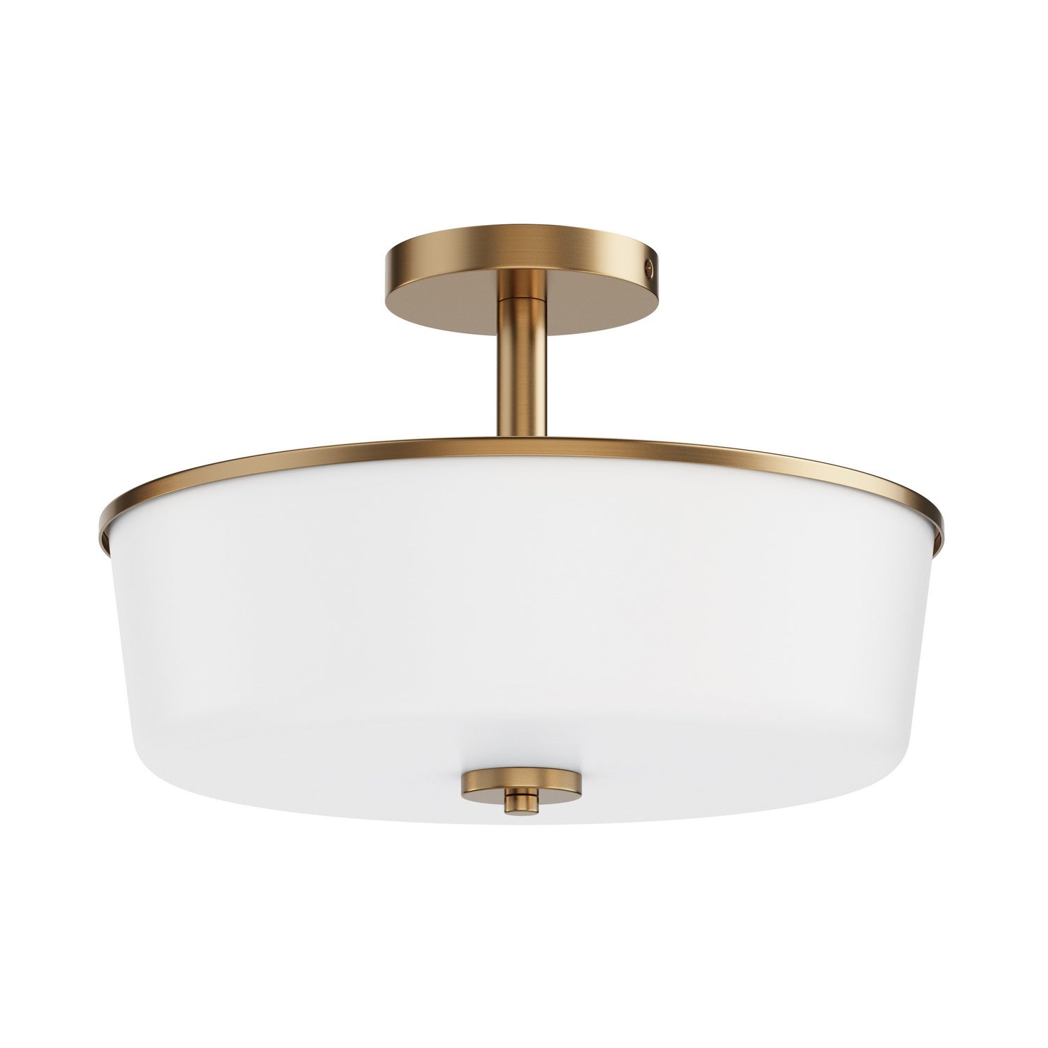 Maxim Lighting 5695WTNAB Fuller Semi Flush/pendant Convertible in Natural Aged Brass