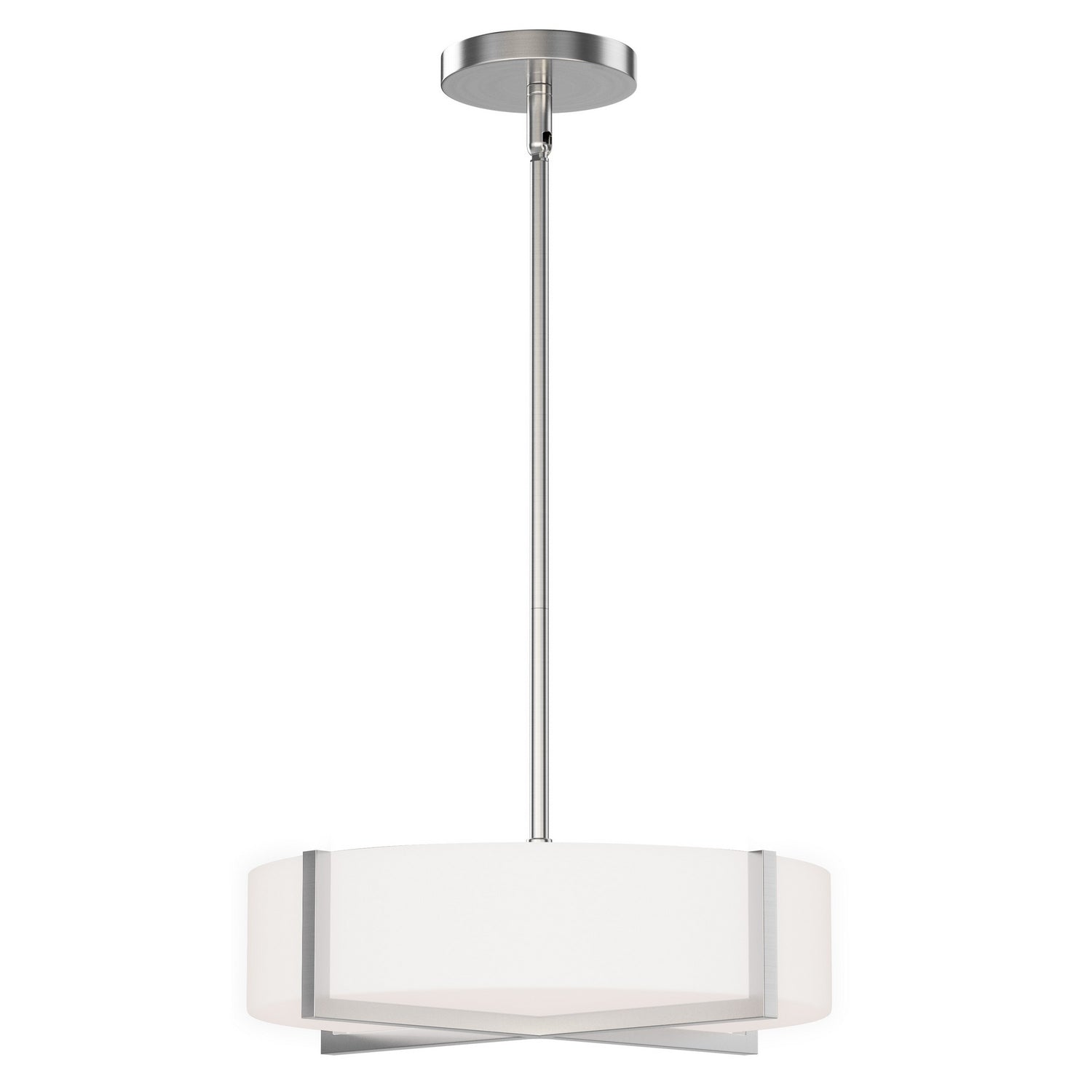 Éclairage Maxim 57945WTSN Dexter Plafonnier/ Suspension Convertible en nickel satiné