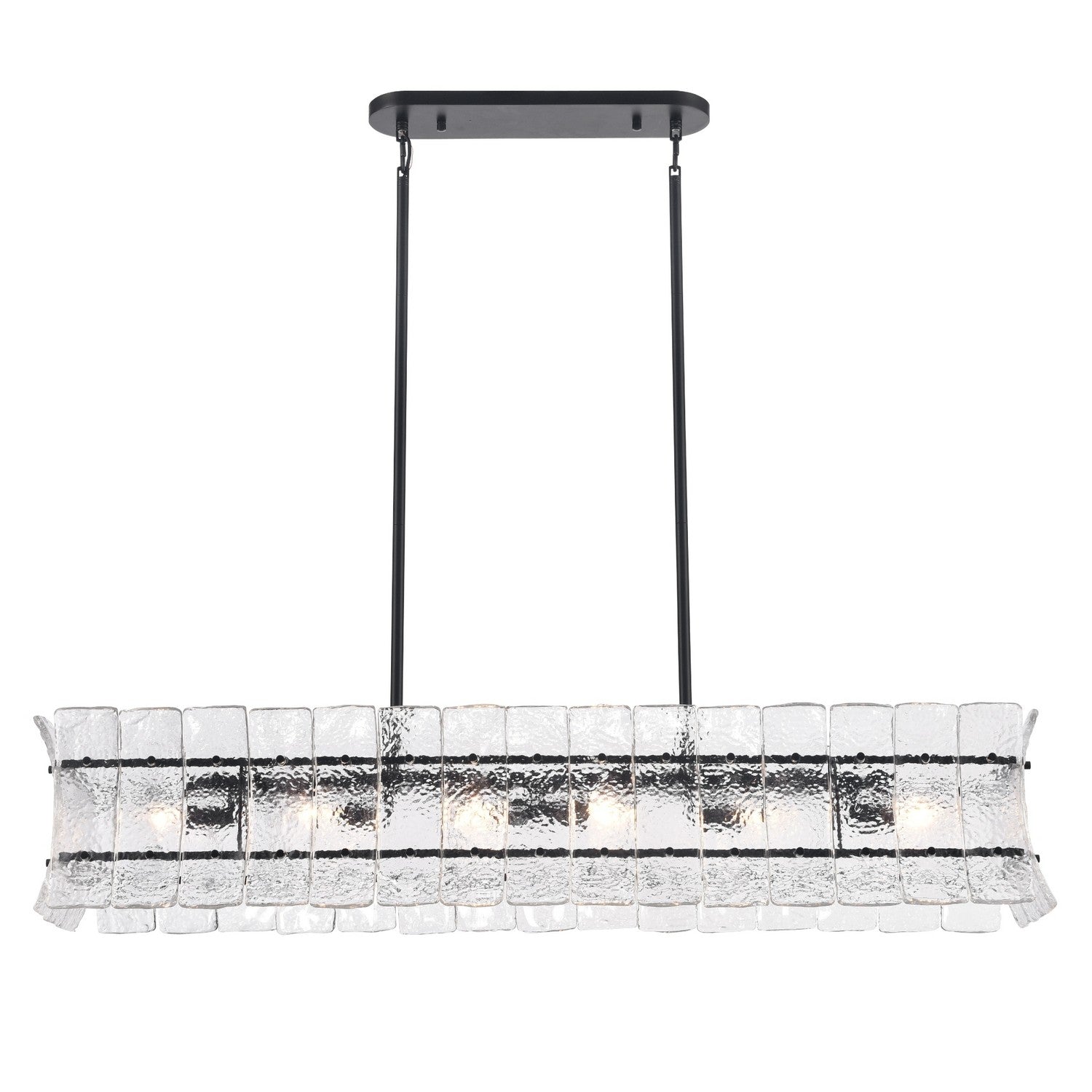 Arabela Lighting - 85254-6 - Luminaire linéaire à six lampes Suspendu - Sophie - Noir mat