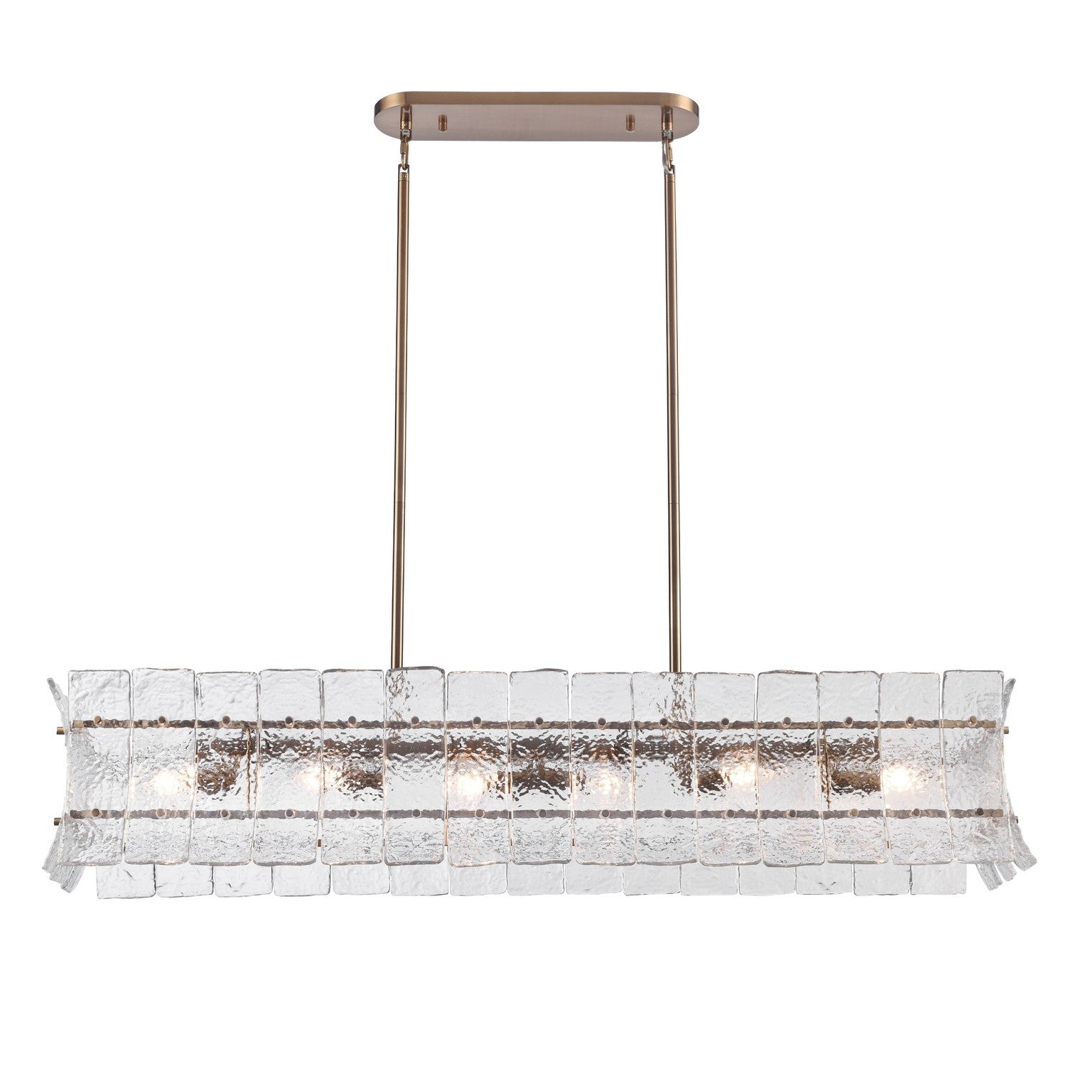 Arabela Lighting - 85354-6 - Luminaire linéaire à six lampes Suspendu - Sophie - Or laqué