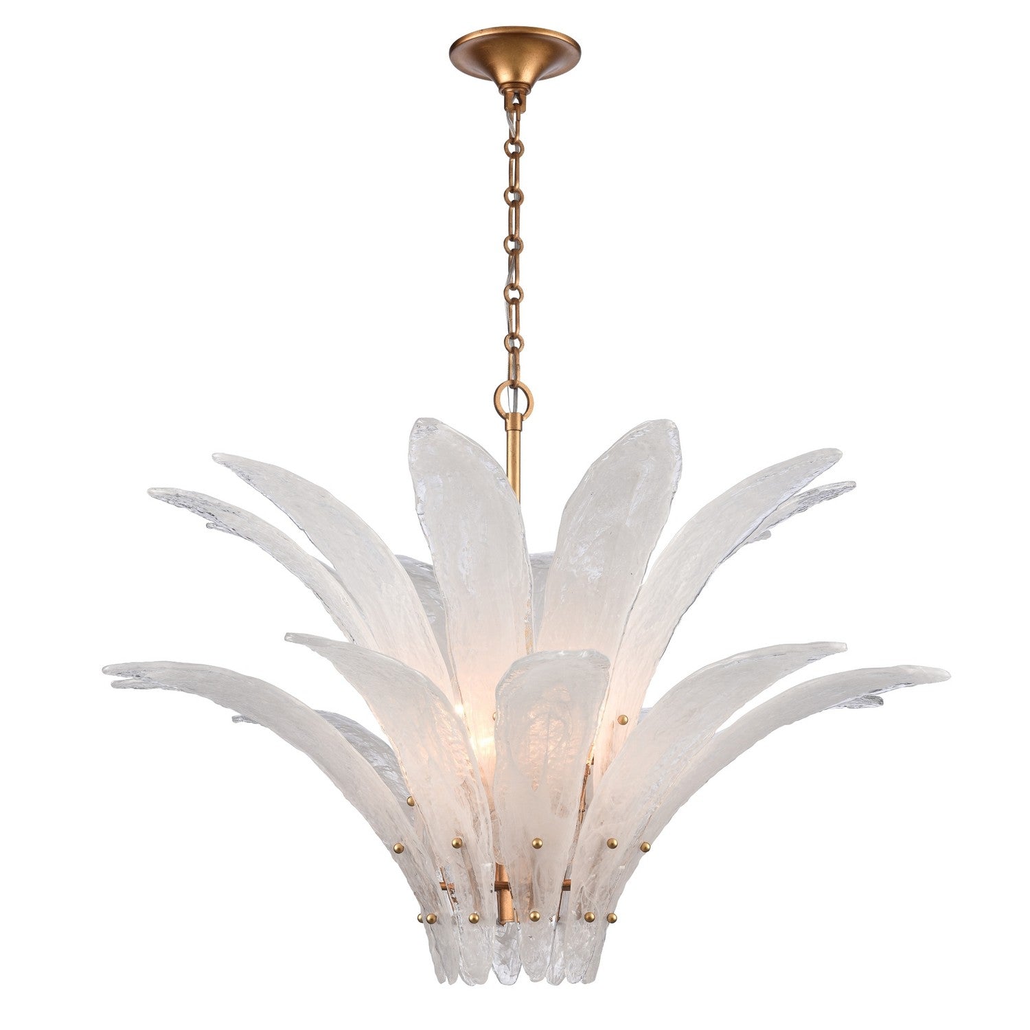 Arabela Lighting - 85490-10 - Ten Light Pendant - Fiore - Antique Gold Leaf