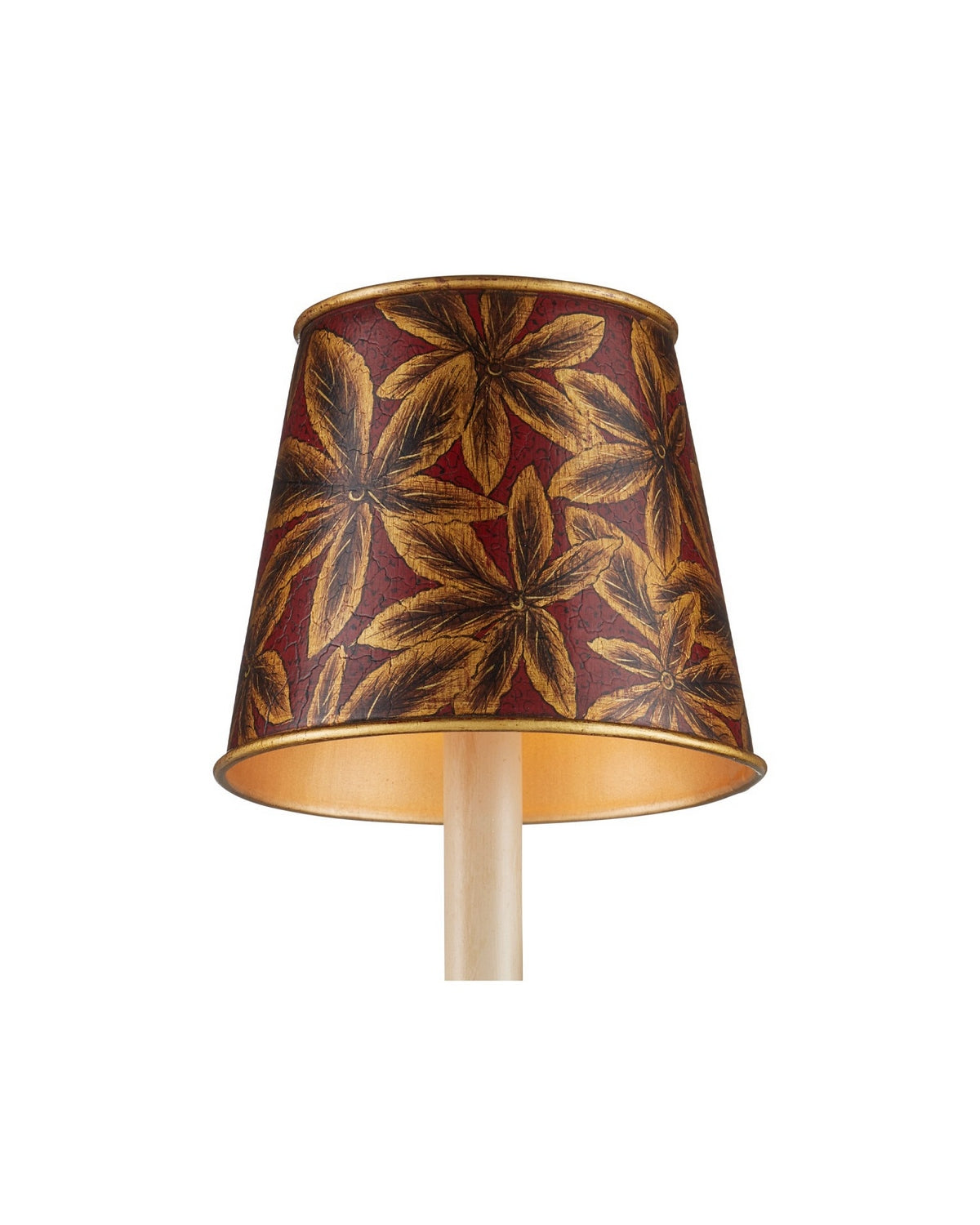 Currey and Company 0900-0070 Castagno Tapered Chandelier Shade in Gold/Red