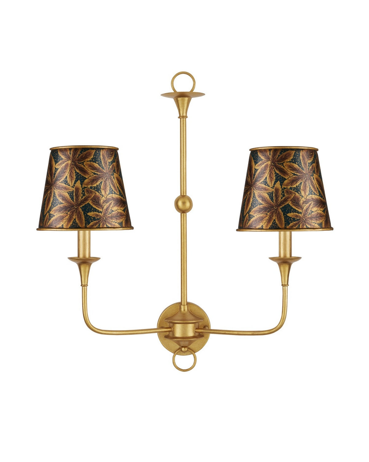 Currey and Company 0900-0071 Castagno Tapered Chandelier Shade in Gold/Blue