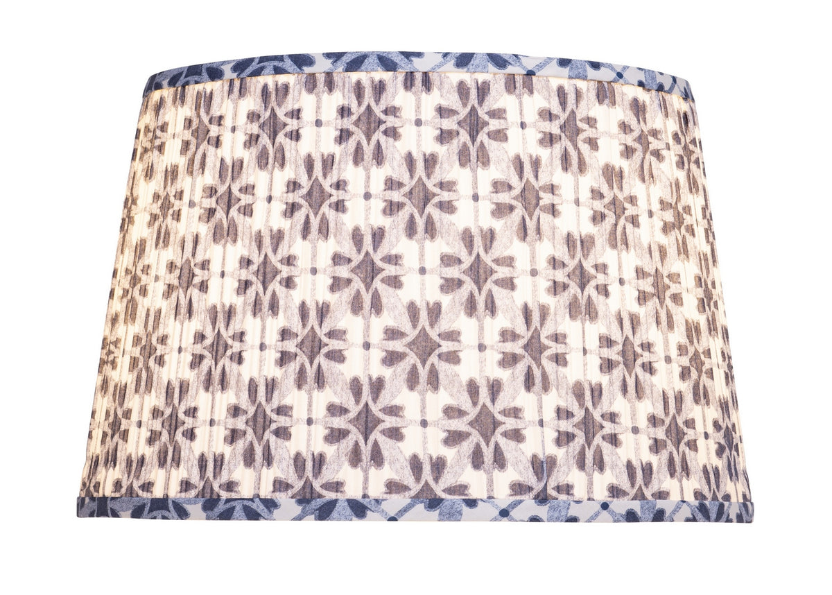 Abat-jour conique Currey and Company 0900-6024 Pembrook, coloris bleu/ivoire