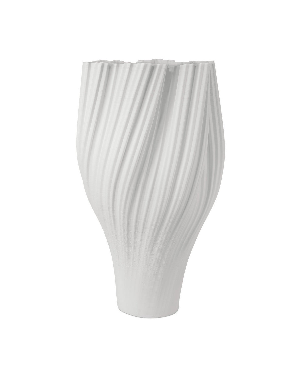 Vase à volutes Currey and Company 1200-1005 en blanc