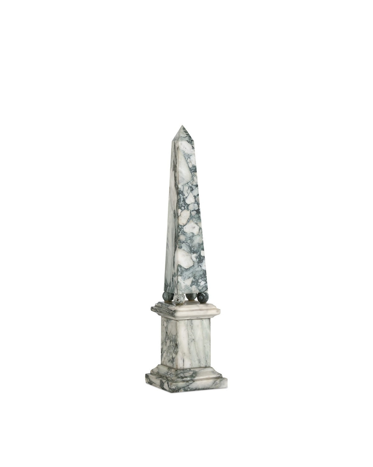 Obélisque de sororité Currey and Company 1200-1078, vert/blanc cassé