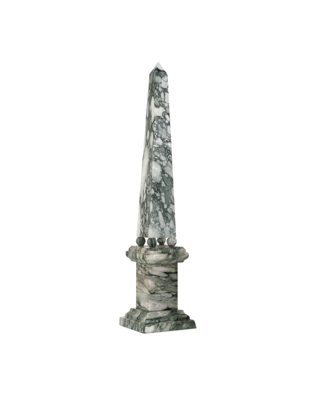 Obélisque de sororité Currey and Company 1200-1079, vert/blanc cassé