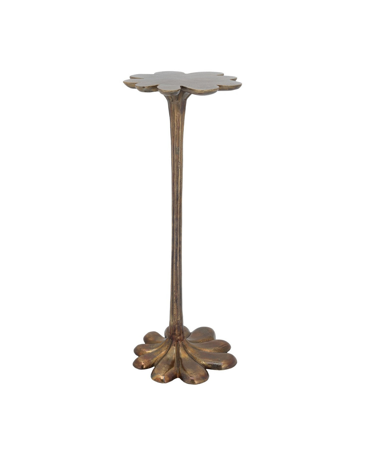 Currey and Company 4000-0246 Schizzo Accent Table in Oxidized Brass