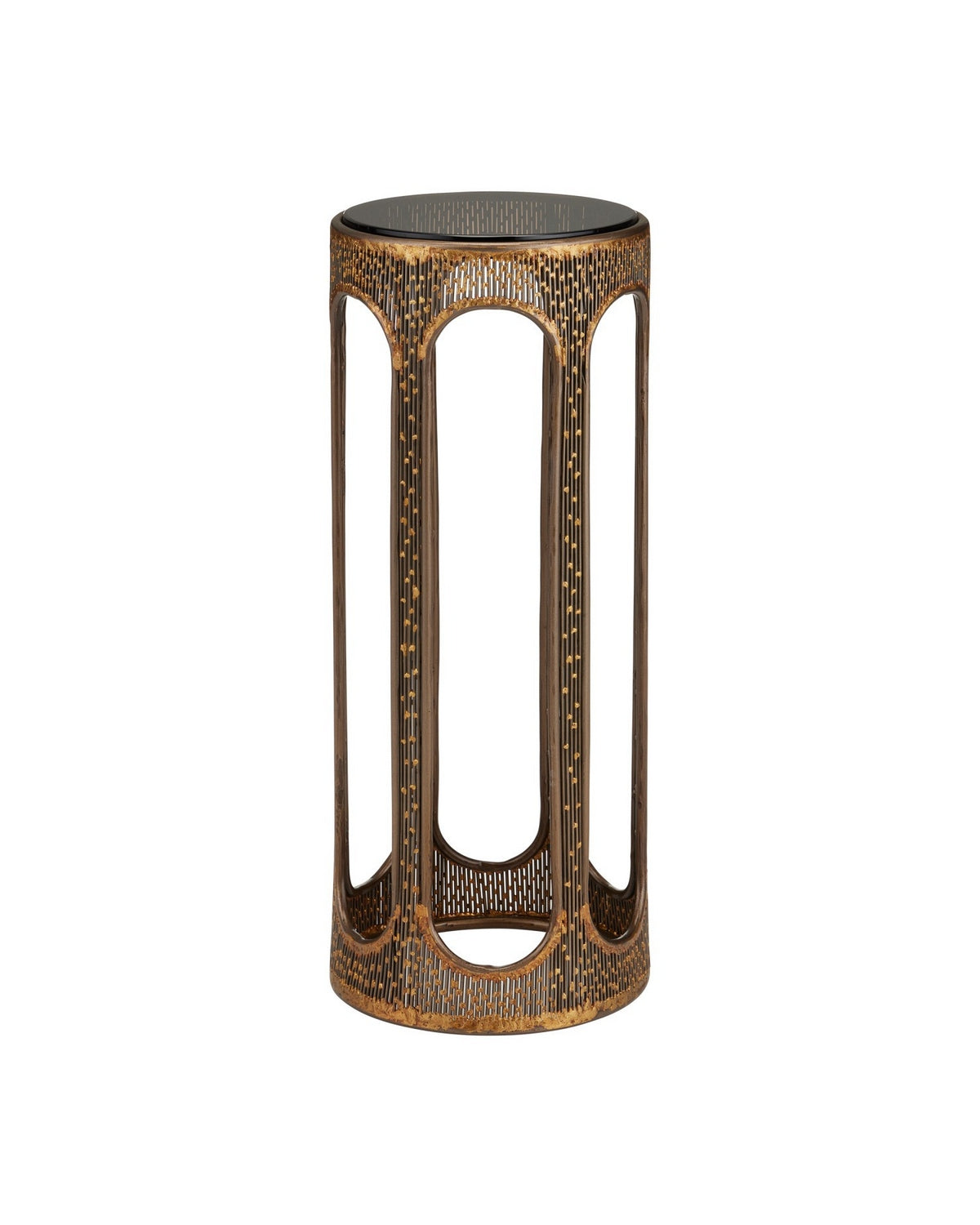 Table d'appoint Capella 4000-0251 de Currey and Company, coloris bronze café/fumé