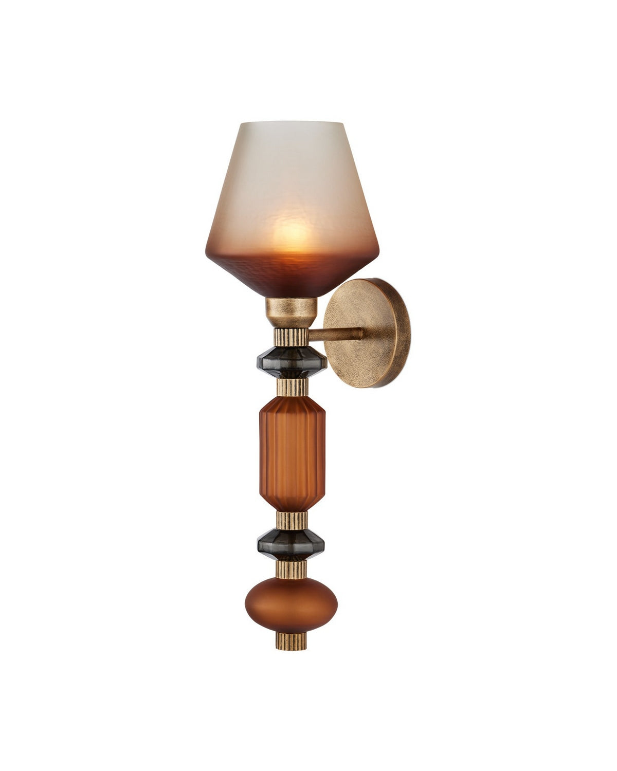 Currey et Compagnie 5000-0295 Mandeville Murale Couleur : Butter Rum Sandbar/Ombré mat/Gris foncé/Or antique